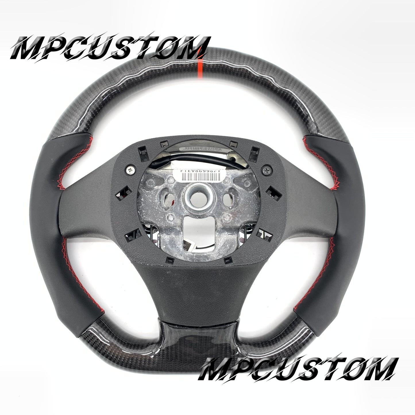 Mpcustom for Chevrolet Corvette C6 ZR1 Z06 carbon fiber steering wheel red stripe line