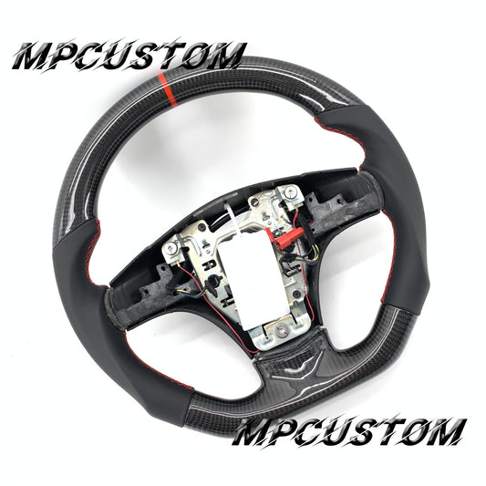 Mpcustom for Chevrolet Corvette C6 ZR1 Z06 carbon fiber steering wheel red stripe line