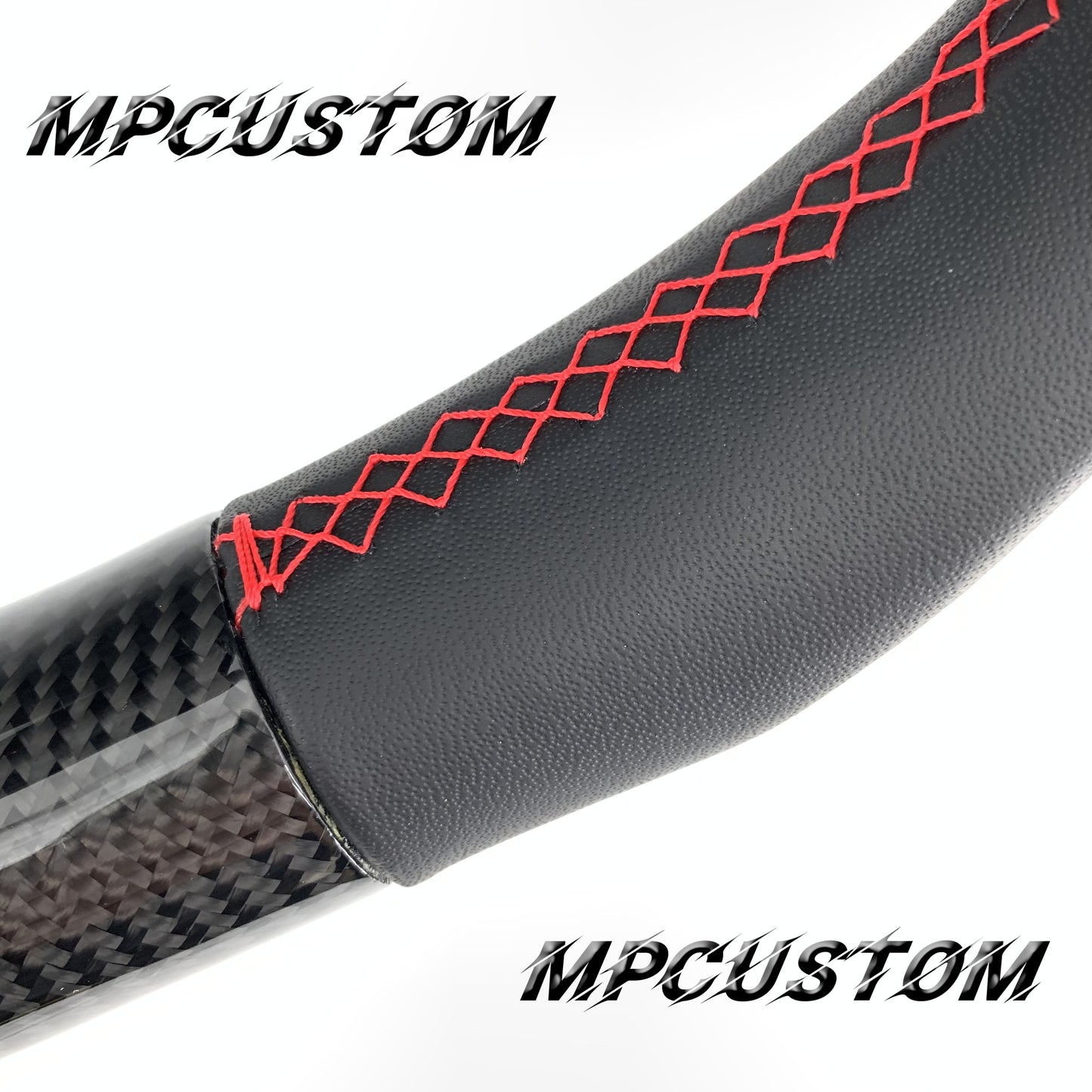 Mpcustom for Chevrolet Corvette C6 ZR1 Z06 carbon fiber steering wheel red stripe line