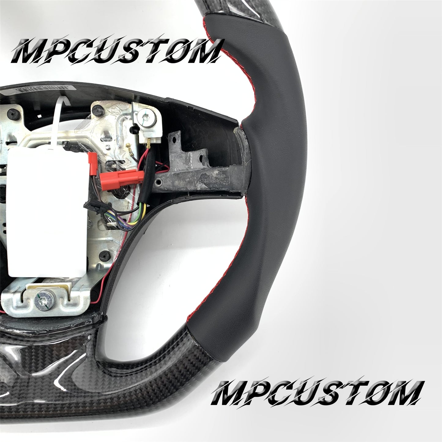 Mpcustom for Chevrolet Corvette C6 ZR1 Z06 carbon fiber steering wheel red stripe line