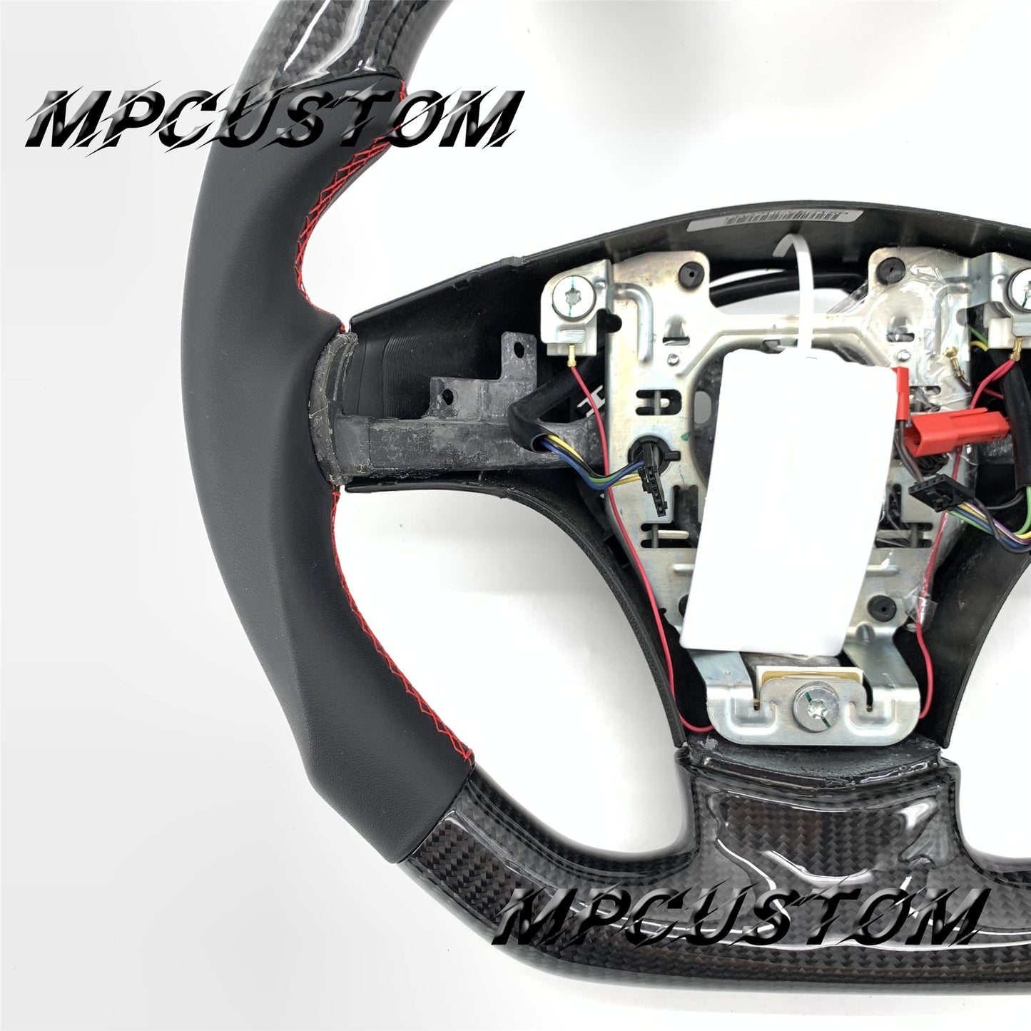 Mpcustom for Chevrolet Corvette C6 ZR1 Z06 carbon fiber steering wheel red stripe line