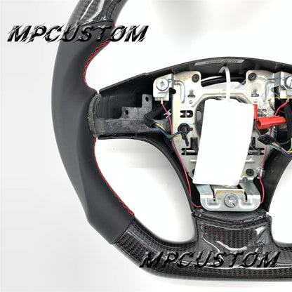 Mpcustom for Chevrolet Corvette C6 ZR1 Z06 carbon fiber steering wheel red stripe line and smooth