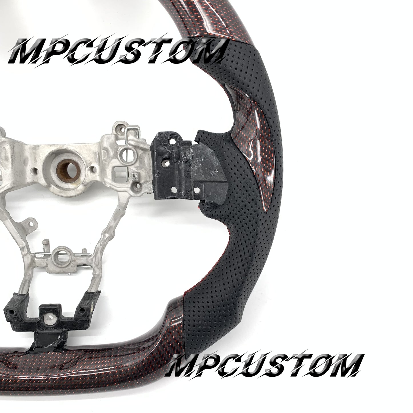 Mpcustom for Subaru 2015-2021 carbon fiber steering wheel gloss and black stripe line