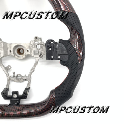 Mpcustom for Subaru 2015-2021 carbon fiber steering wheel gloss and black stripe line