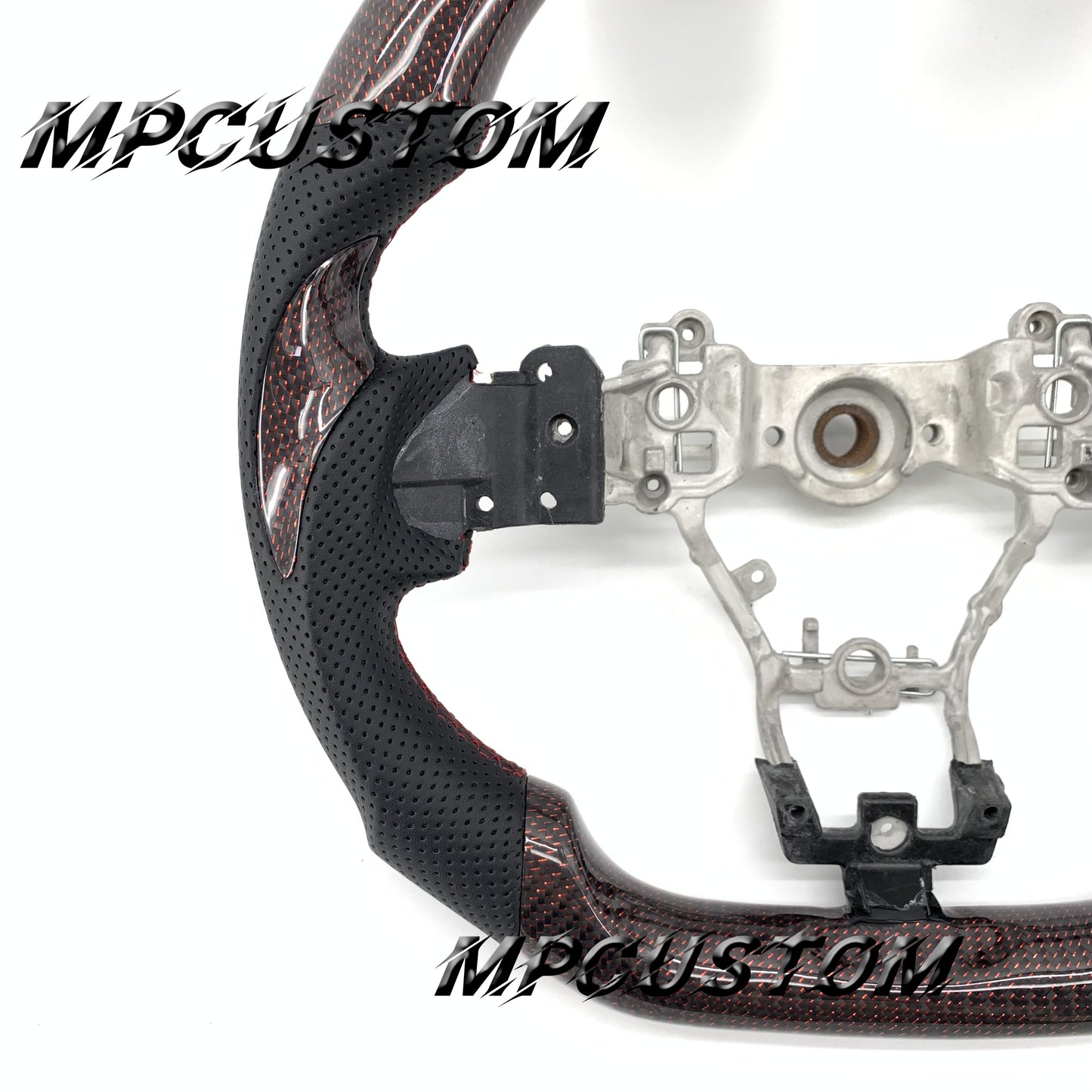 Mpcustom for Subaru 2015-2021 carbon fiber steering wheel gloss and black stripe line