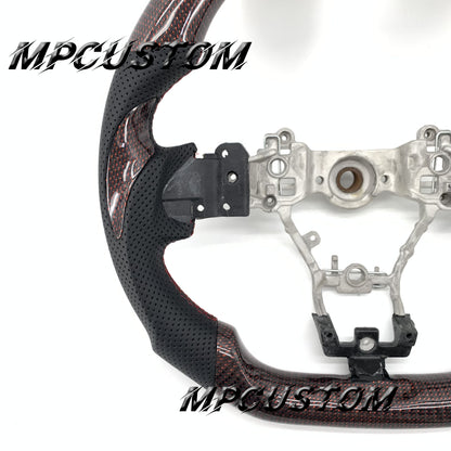 Mpcustom for Subaru 2015-2021 carbon fiber steering wheel gloss and black stripe line