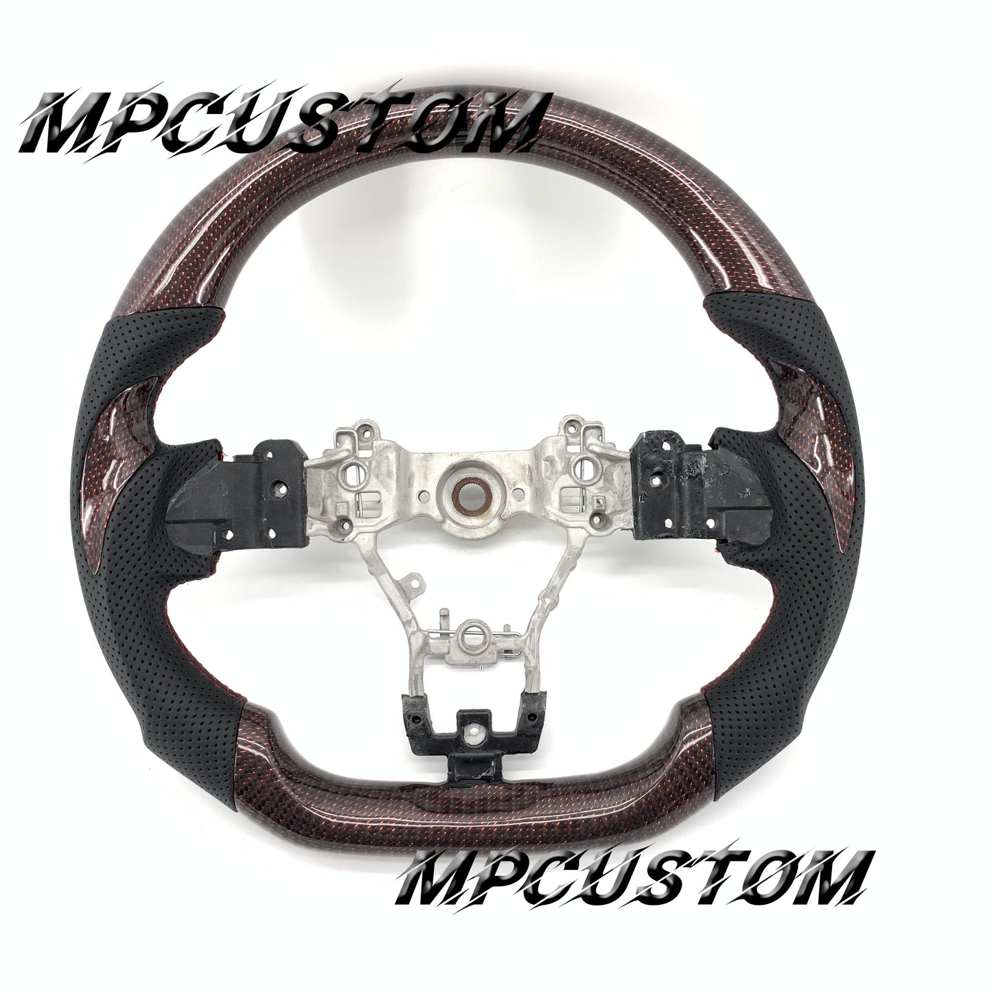 Mpcustom for Subaru 2015-2021 carbon fiber steering wheel gloss and black stripe line
