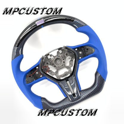 Mpcustom for Infiniti Q60 2016-2018 carbon fiber steering wheel blue stitching