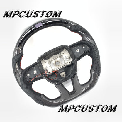 Mpcustom for Dodge SRT Challenger 2015-2021  carbon fiber steering wheel red stitching