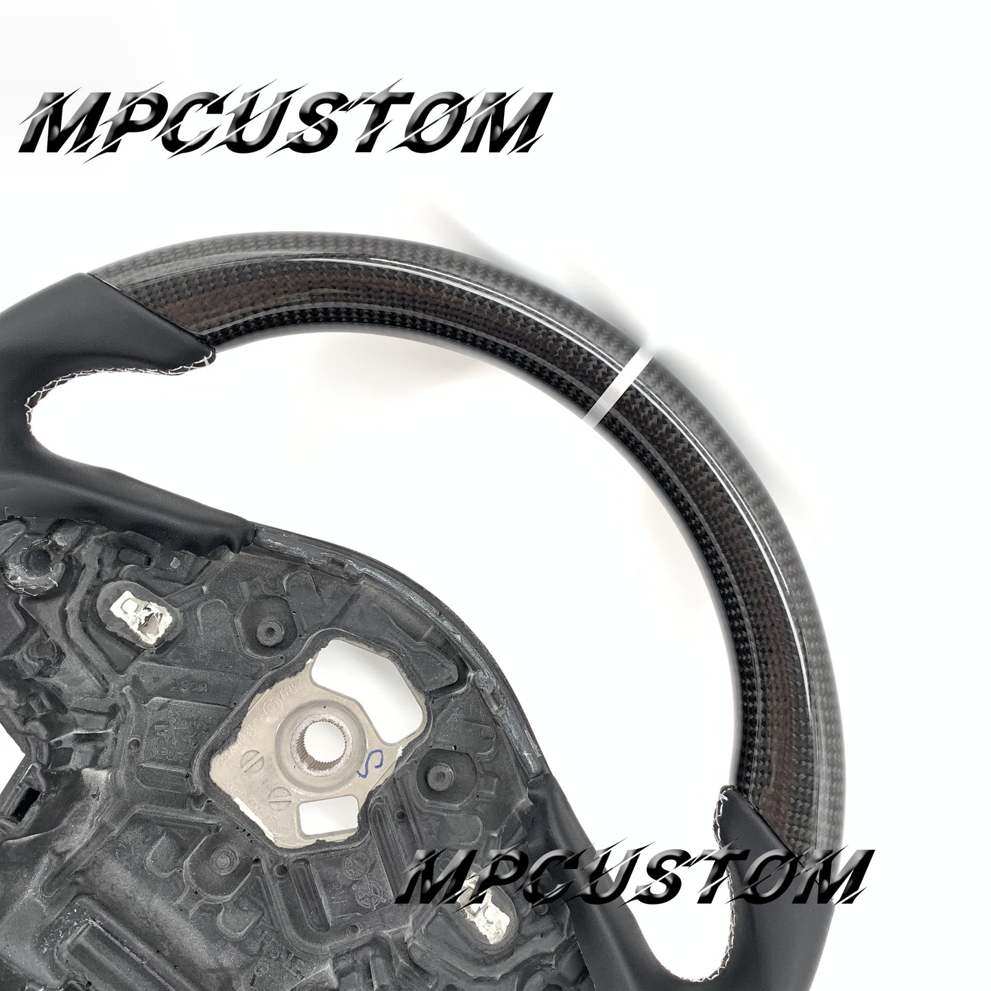 Mpcustom for Toyota Supra 2020 carbon fiber steering wheel gloss and flat bottom
