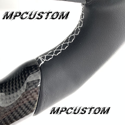 Mpcustom for Toyota Supra 2020 carbon fiber steering wheel gloss and flat bottom