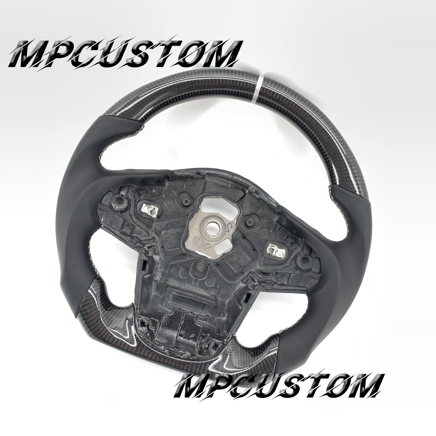 Mpcustom for Toyota Supra 2020 carbon fiber steering wheel gloss and flat bottom