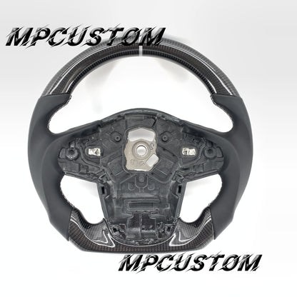 Mpcustom for Toyota Supra 2020 carbon fiber steering wheel white stitching and smooth