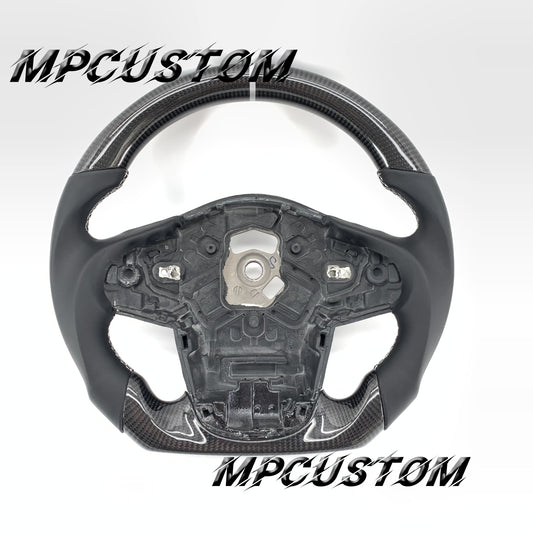 Mpcustom for Toyota Supra 2020 carbon fiber steering wheel white stitching and smooth
