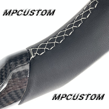 Mpcustom for Ford F150 carbon fiber steering wheel round top and led