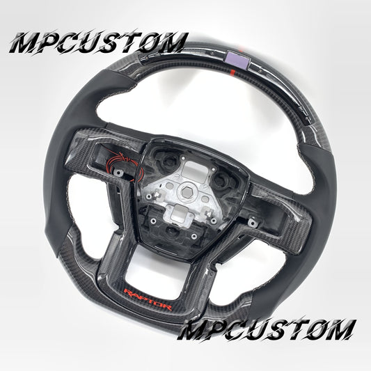 Mpcustom for Ford F150 carbon fiber steering wheel led