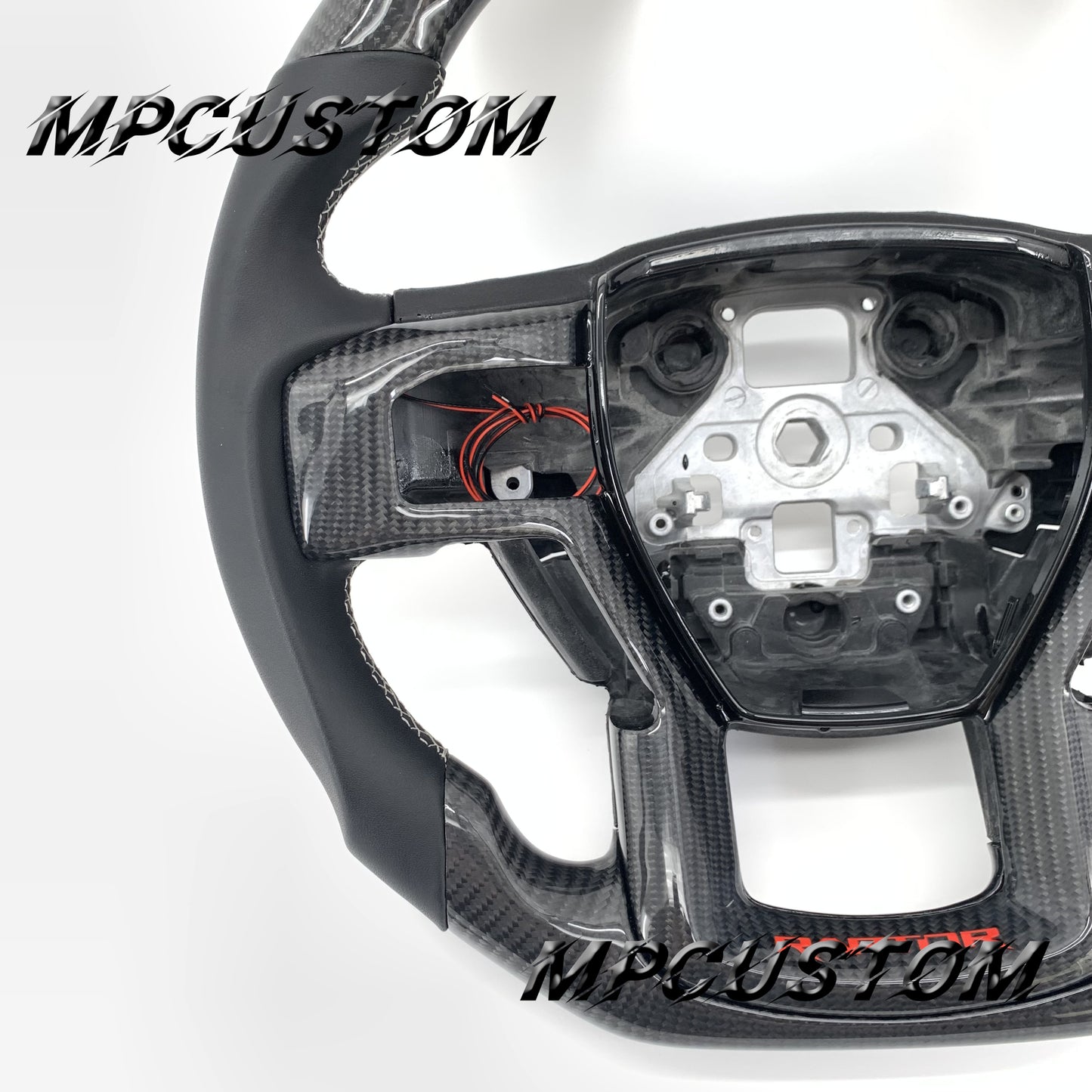 Mpcustom for Ford F150 carbon fiber steering wheel led