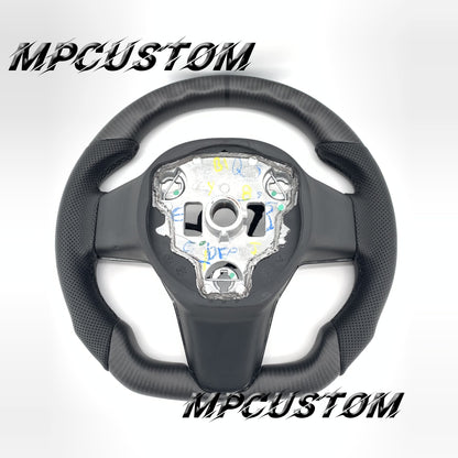 Mpcustom for Tesla model 3 Y carbon fiber steering wheel matte