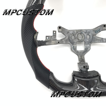 Mpcustom for Chevrolet Corvette C6 ZR1 Z06 carbon fiber steering wheel perforated leather