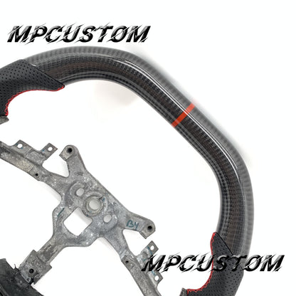 Mpcustom for Chevrolet Corvette C6 ZR1 Z06 carbon fiber steering wheel perforated leather