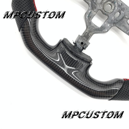 Mpcustom for Chevrolet Corvette C6 ZR1 Z06 carbon fiber steering wheel perforated leather