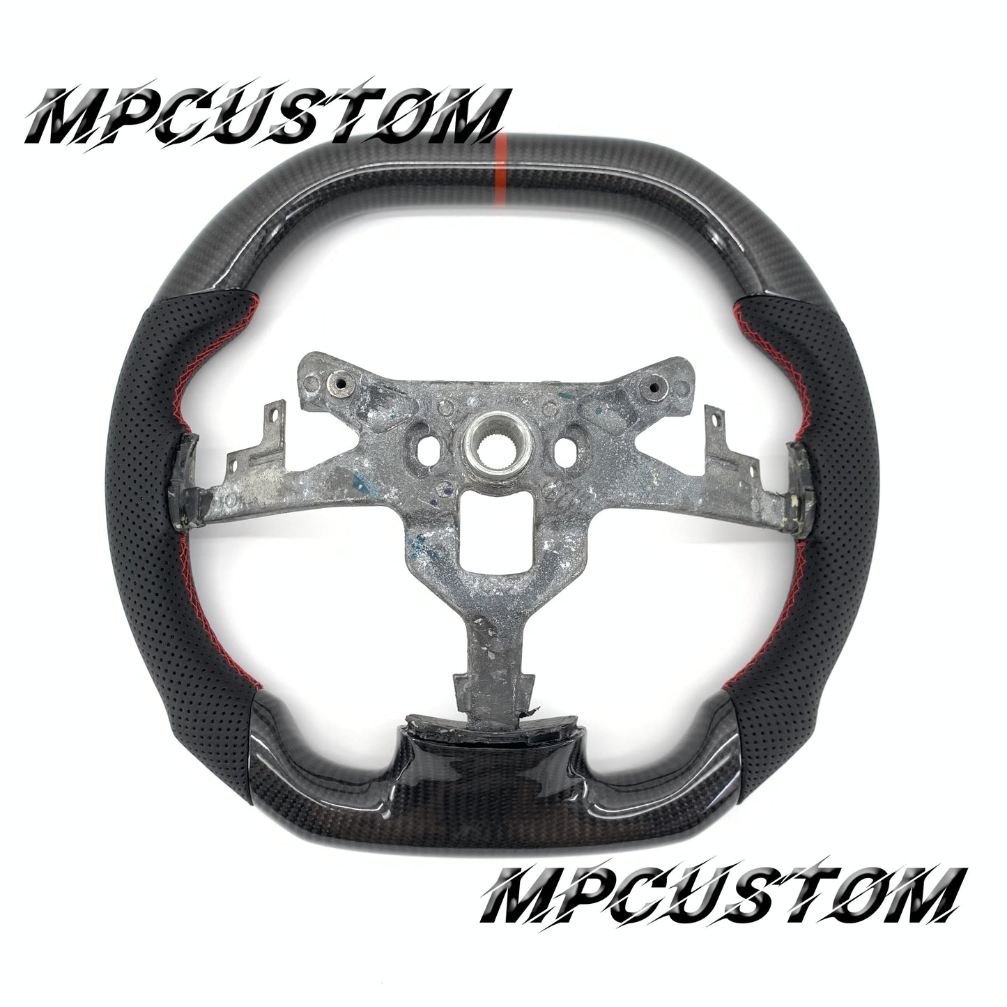 Mpcustom for Chevrolet Corvette C6 ZR1 Z06 carbon fiber steering wheel perforated leather