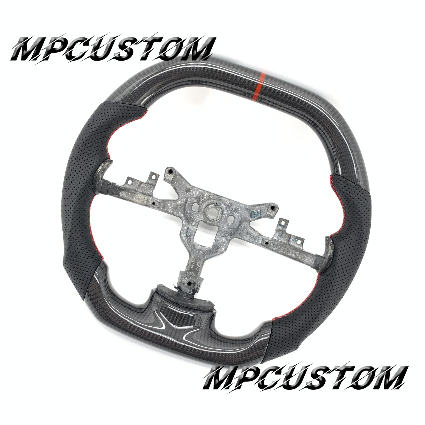 Mpcustom for Chevrolet Corvette C6 ZR1 Z06 carbon fiber steering wheel perforated leather