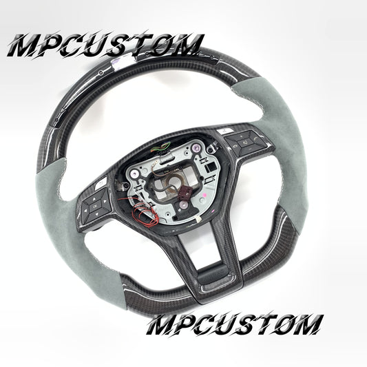 Mpcustom for Mercedes Benz c63 AMG carbon fiber steering wheel gloss
