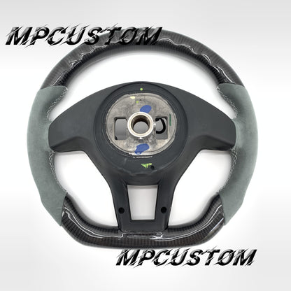 Mpcustom for Mercedes Benz c63 AMG carbon fiber steering wheel led and gloss