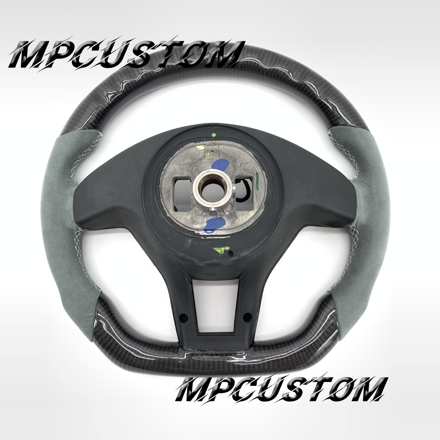 Mpcustom for Mercedes Benz c63 AMG carbon fiber steering wheel gloss and flat bottom
