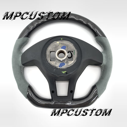 Mpcustom for Mercedes Benz c63 AMG carbon fiber steering wheel gloss and flat bottom
