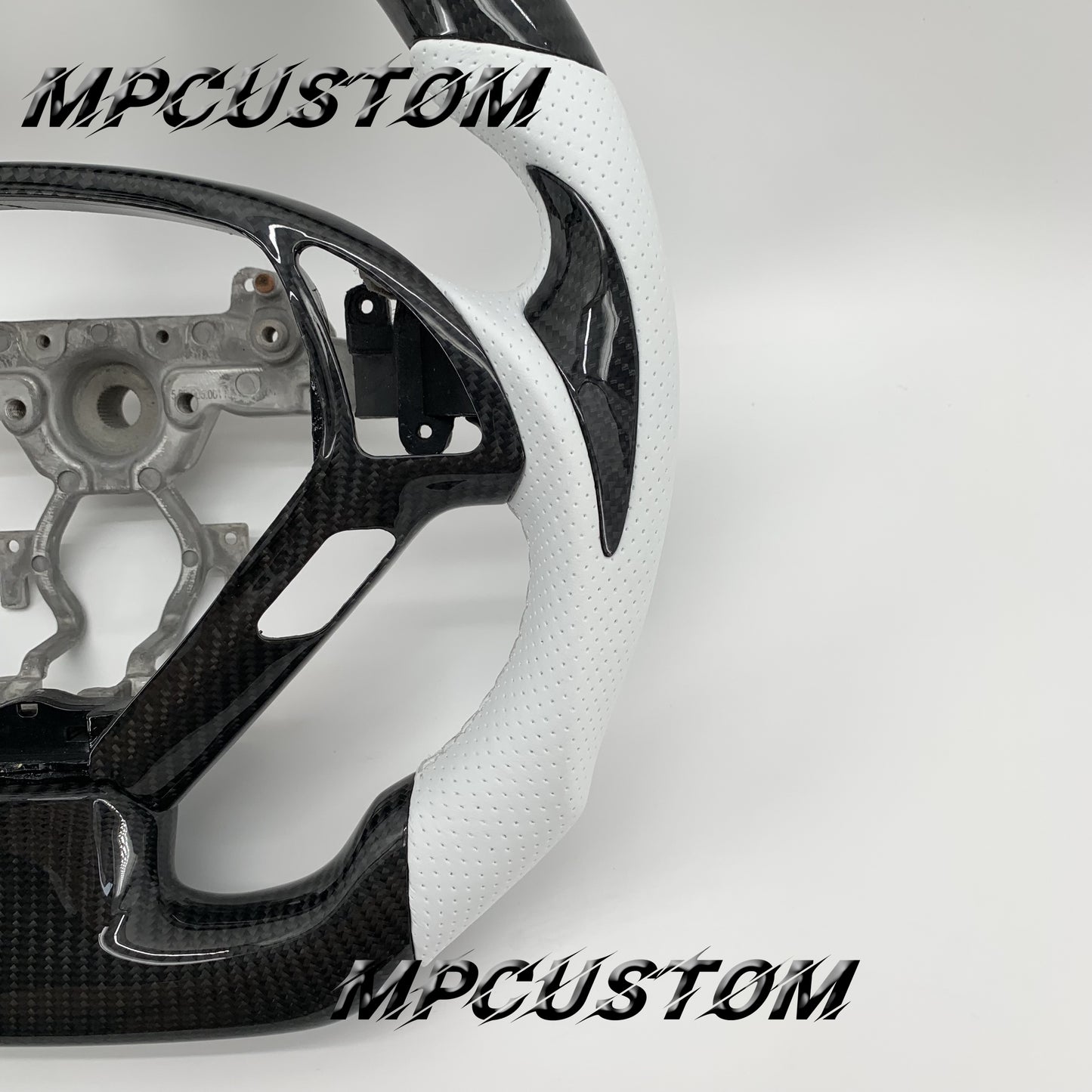 Mpcustom for Infiniti G37 2007-2015 carbon fiber steering wheel gloss and led
