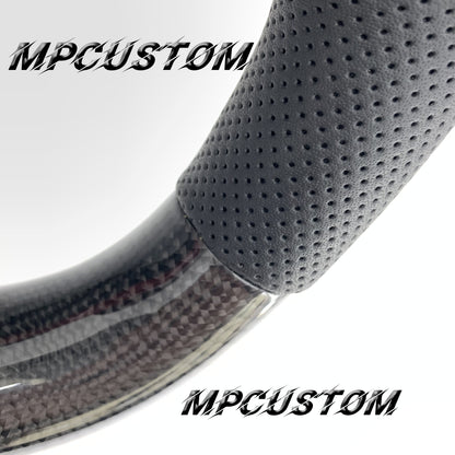 Mpcustom for Tesla model 3 Y carbon fiber steering wheel gloss and yoke shape