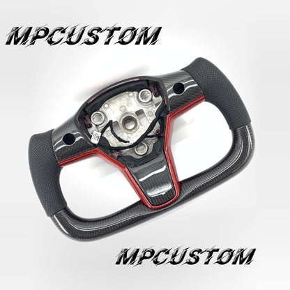 Mpcustom for Tesla model 3 Y carbon fiber steering wheel