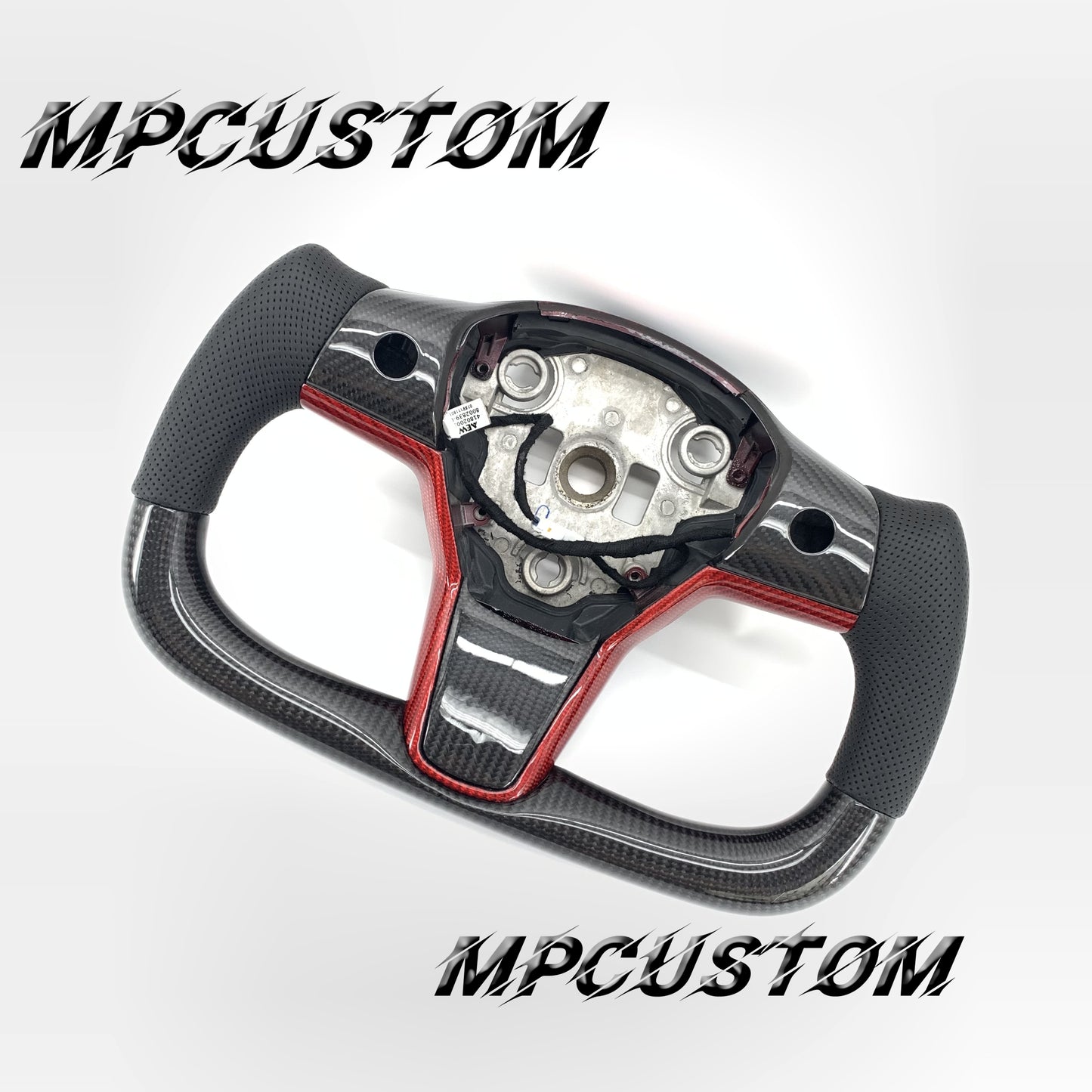 Mpcustom for Tesla model 3 Y carbon fiber steering wheel gloss and yoke shape