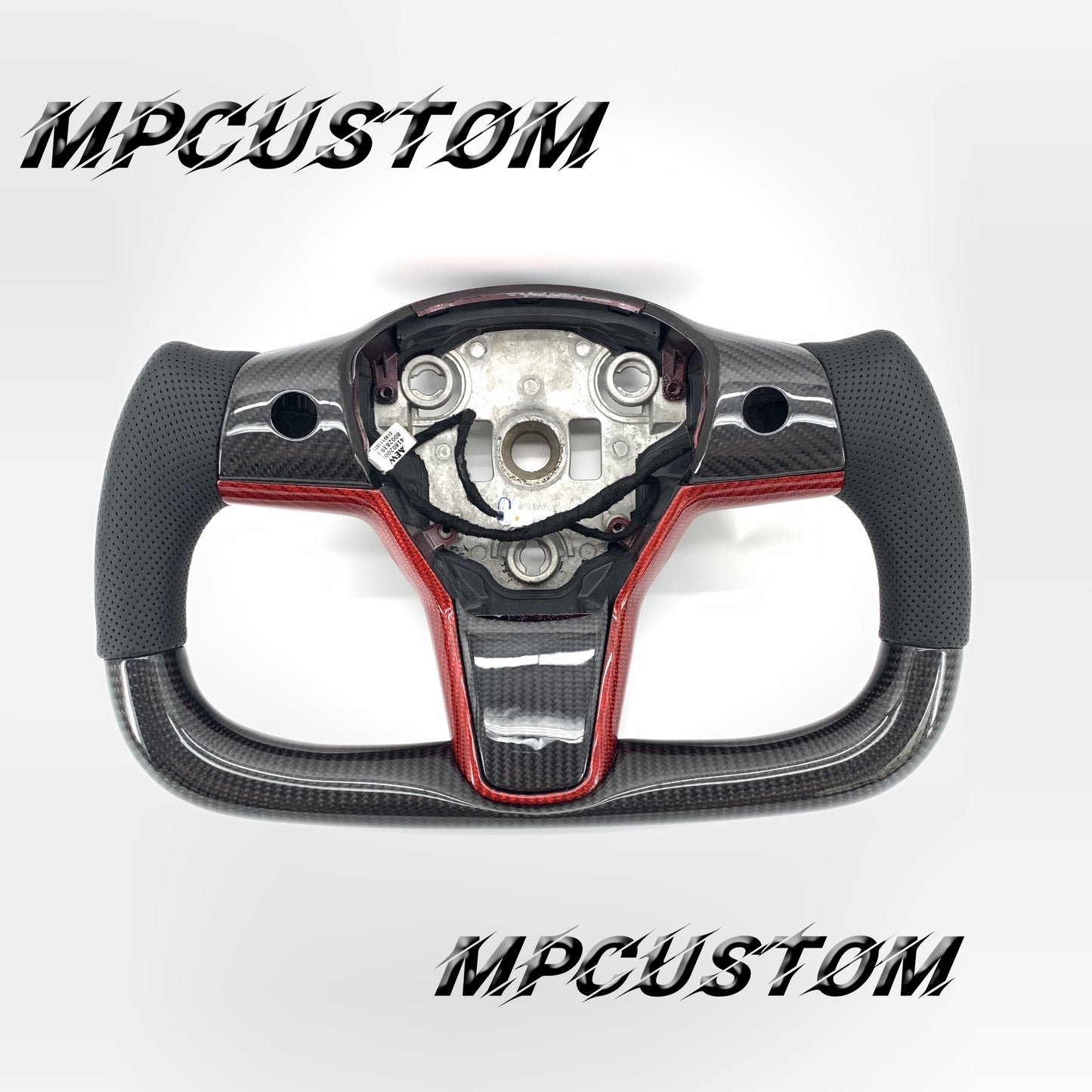 Mpcustom for Tesla model 3 Y carbon fiber steering wheel yoke shape and flat bottom