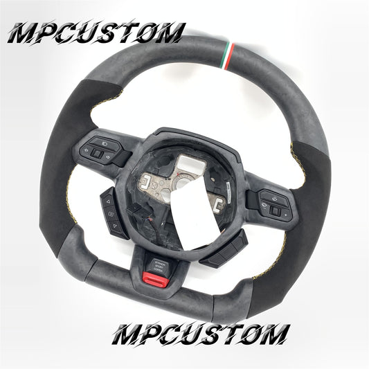 Mpcustom for Lamborghini Huracan 2014-2021 carbon fiber steering wheel round top