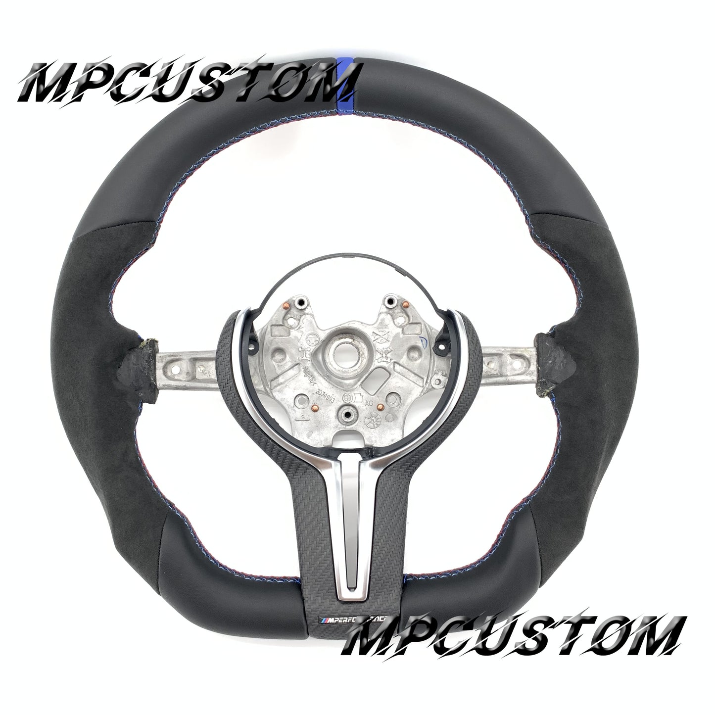 Mpcustom for BMW 3 series F30/F31/F35 carbon fiber steering wheel blue stripe line