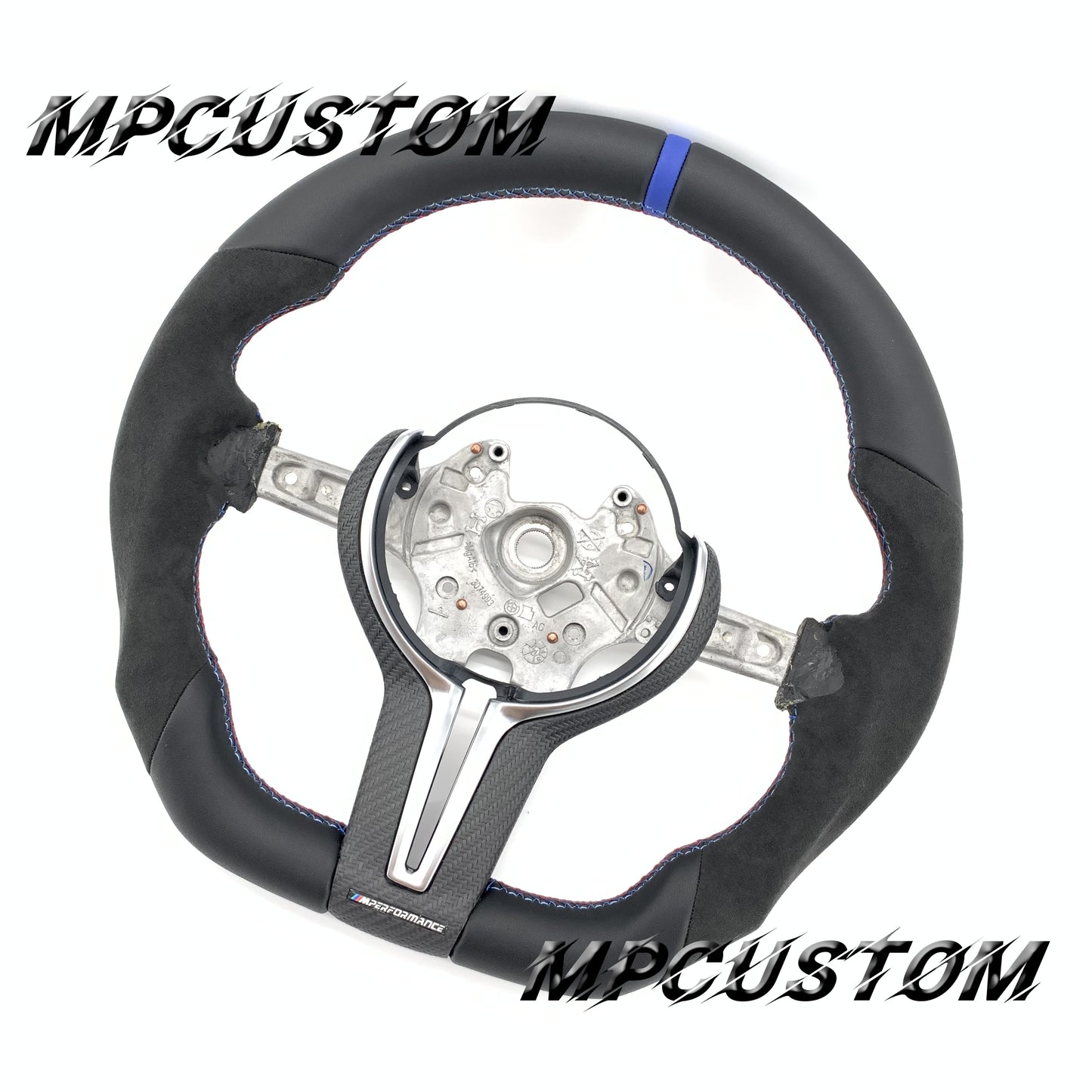 Mpcustom for BMW 4 series F32/F33/F36 carbon fiber steering wheel blue stripe line