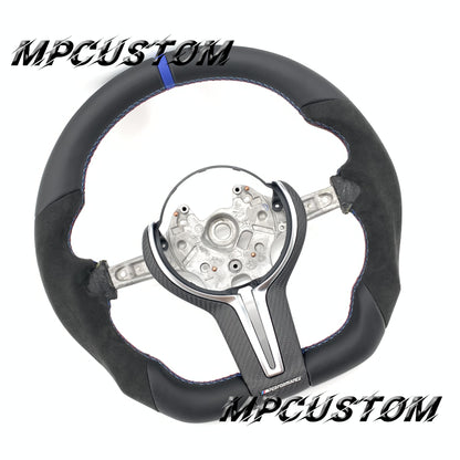 Mpcustom for BMW 5 series F10/F11 carbon fiber steering wheel blue stripe line