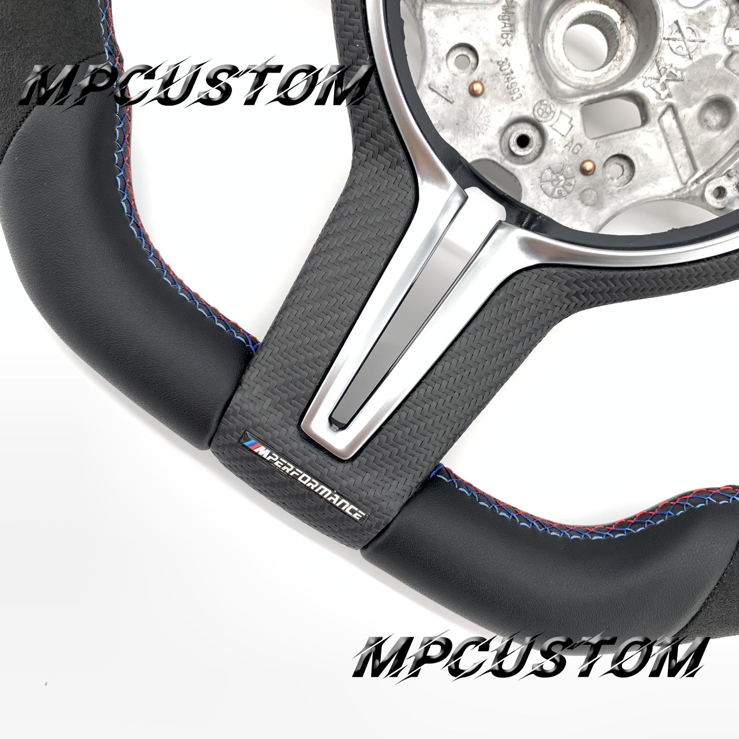 Mpcustom for BMW 5 series F10/F11 carbon fiber steering wheel blue stripe line