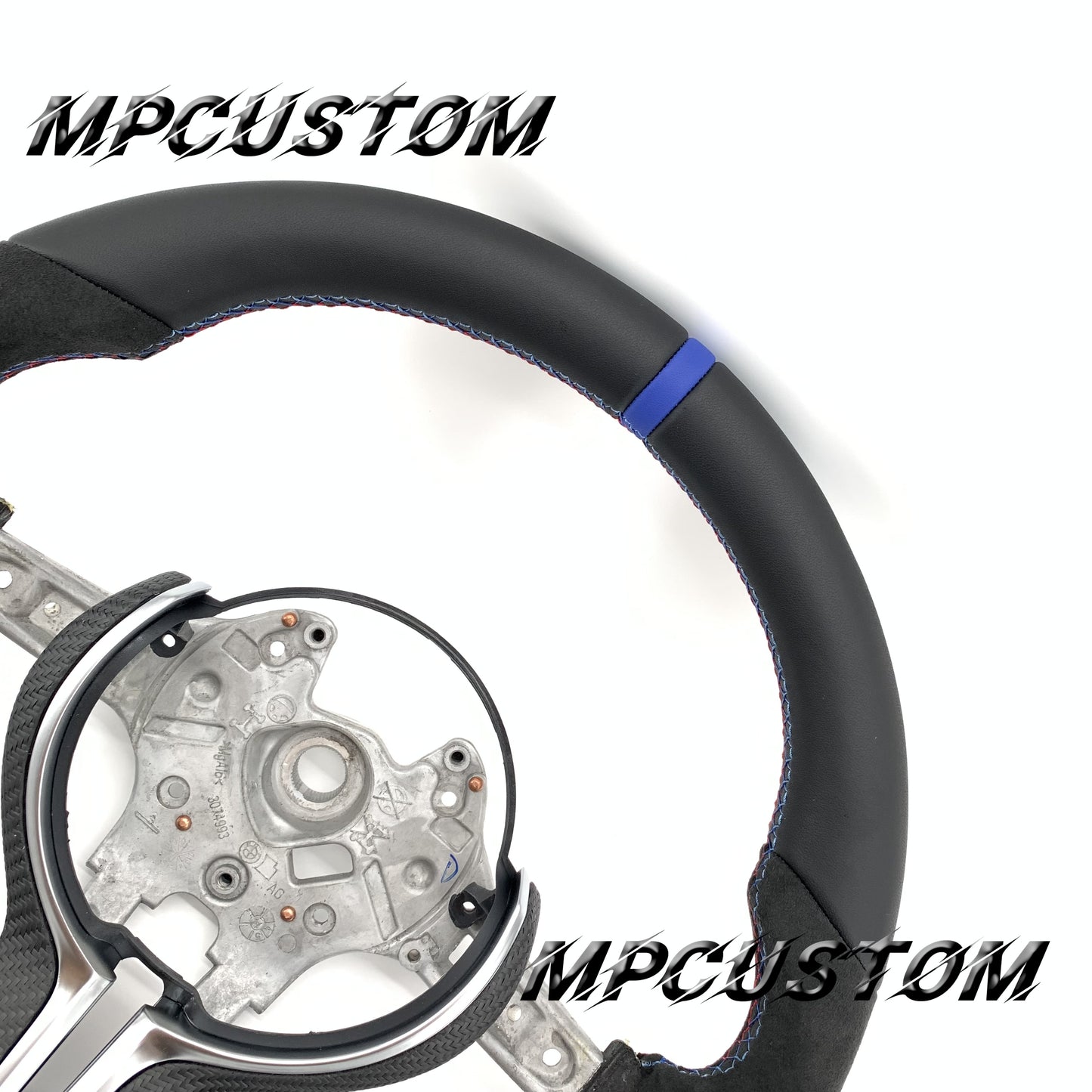 Mpcustom for BMW 4 series F32/F33/F36 carbon fiber steering wheel blue stripe line