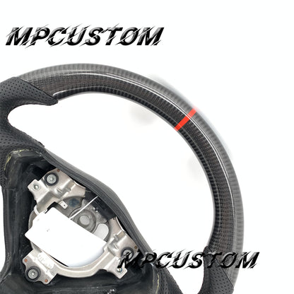 Mpcustom for Porsche 996 carbon fiber steering wheel red stripe line