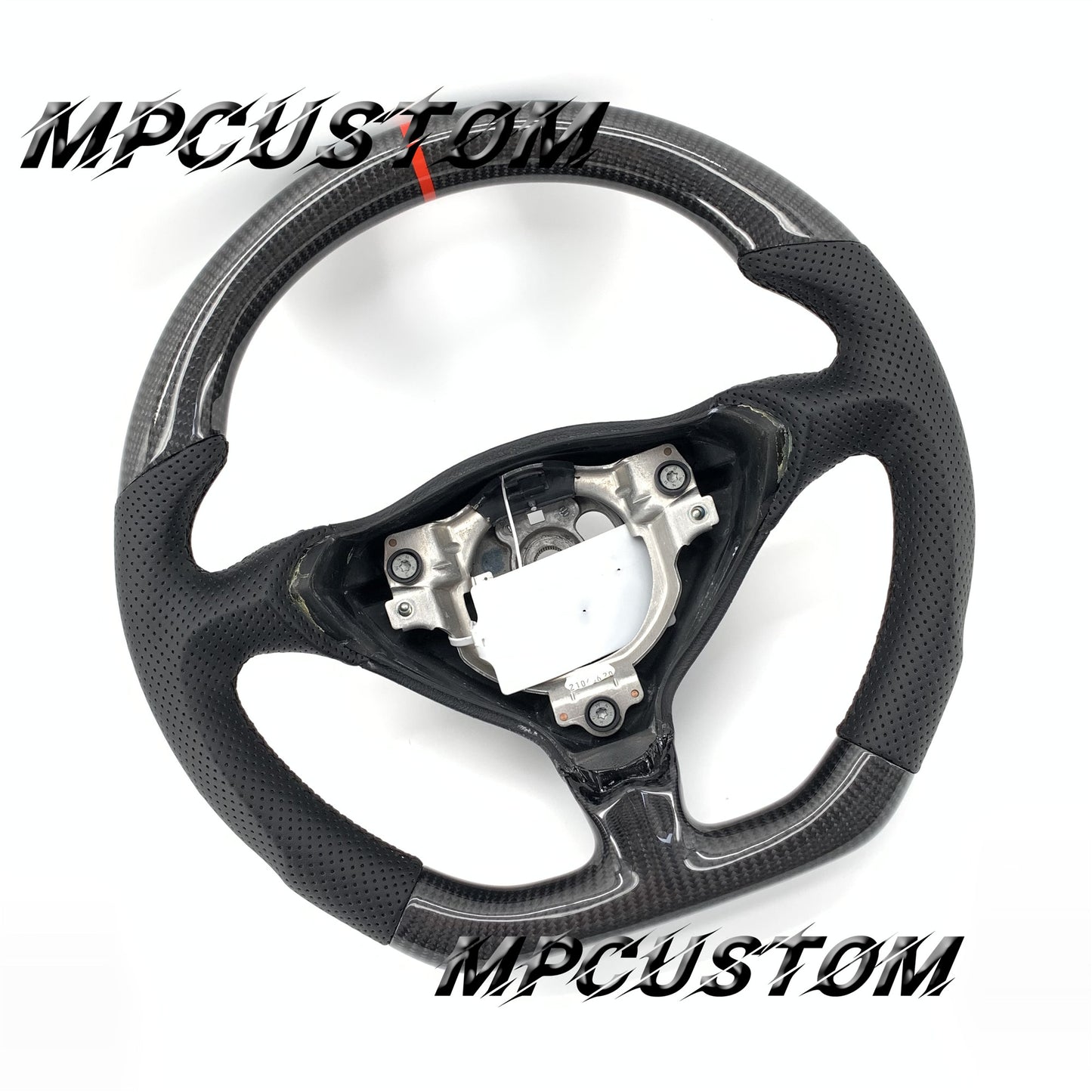 Mpcustom for Porsche 996 carbon fiber steering wheel red stripe line