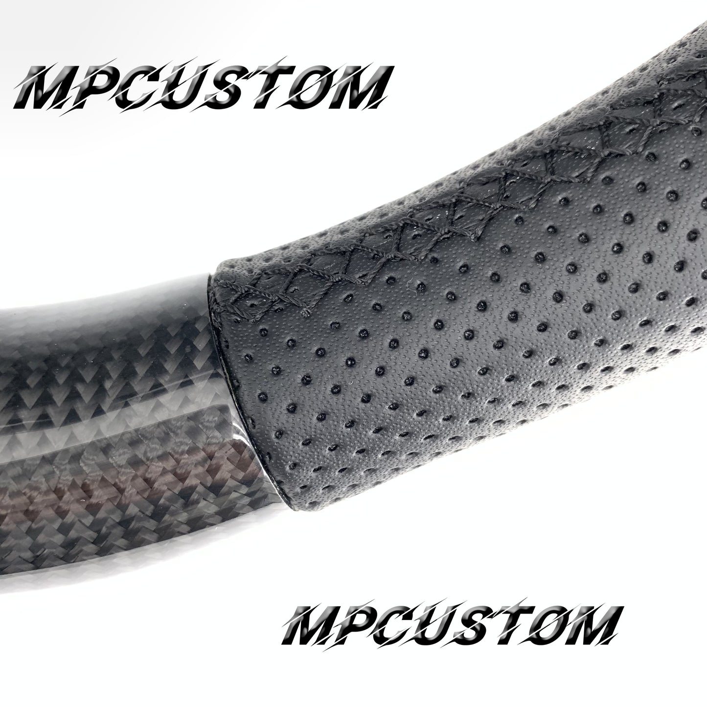 Mpcustom for Porsche 996 carbon fiber steering wheel red stripe line and round top