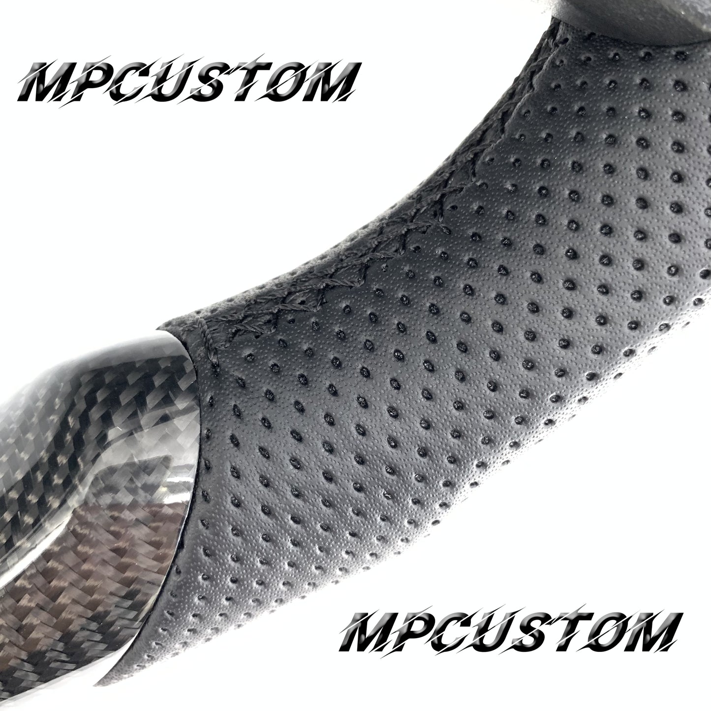 Mpcustom for Dodge RAM carbon fiber steering wheel flat top and flat bottom
