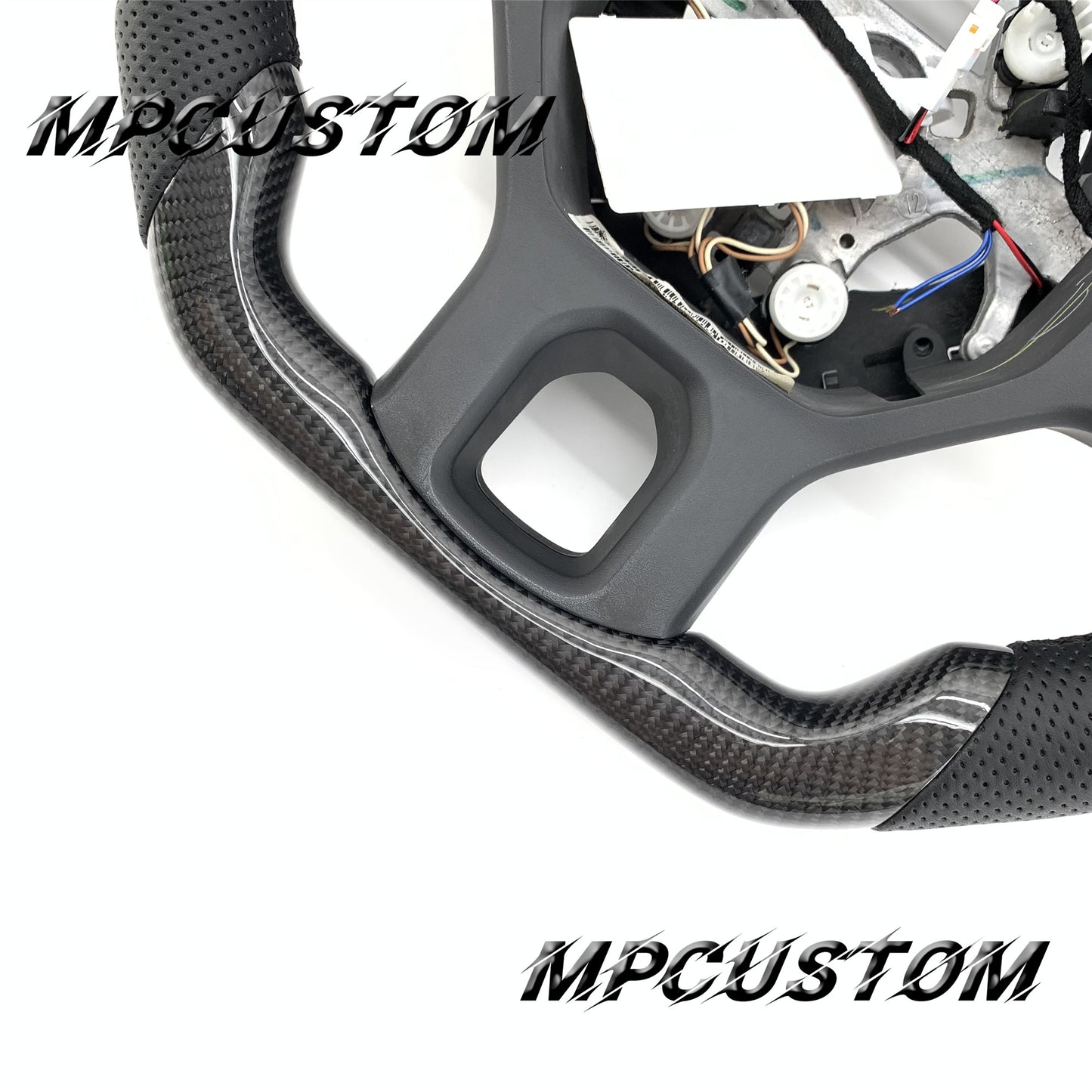 Mpcustom for Dodge RAM carbon fiber steering wheel flat bottom