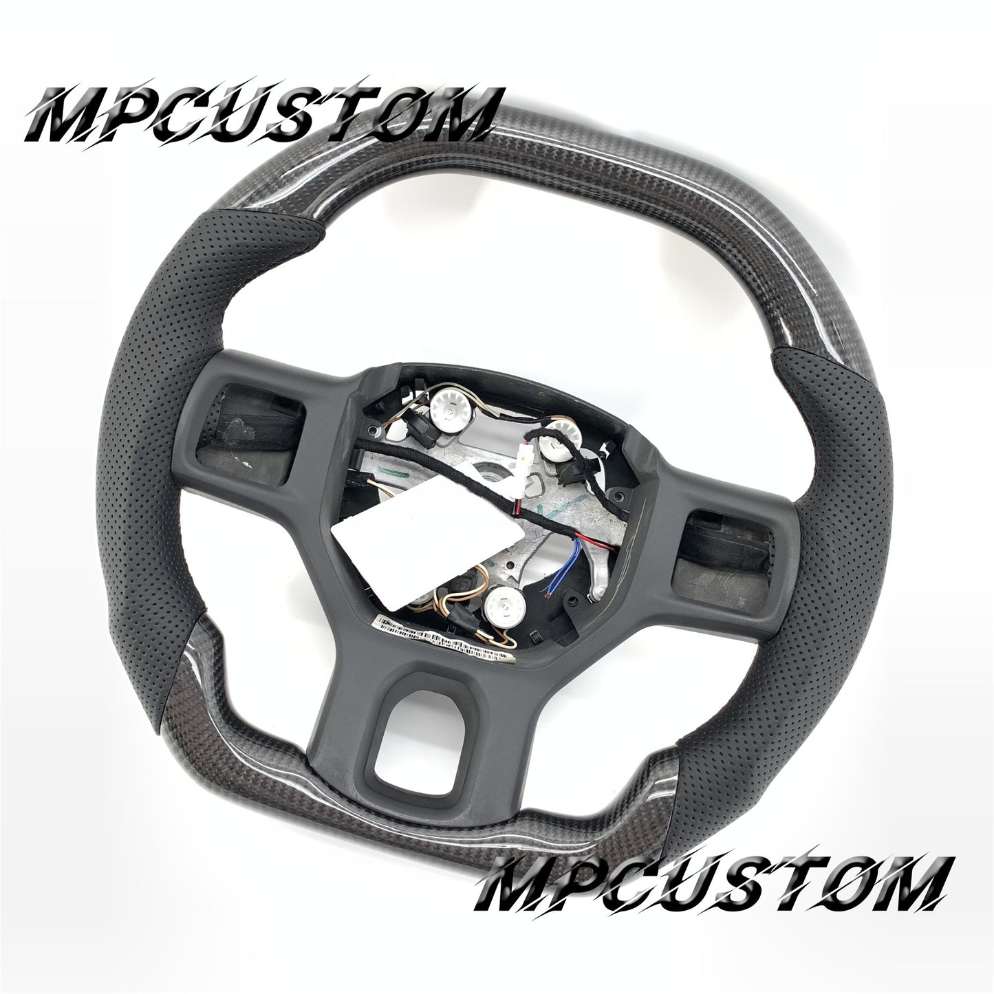 Mpcustom for Dodge RAM carbon fiber steering wheel flat bottom