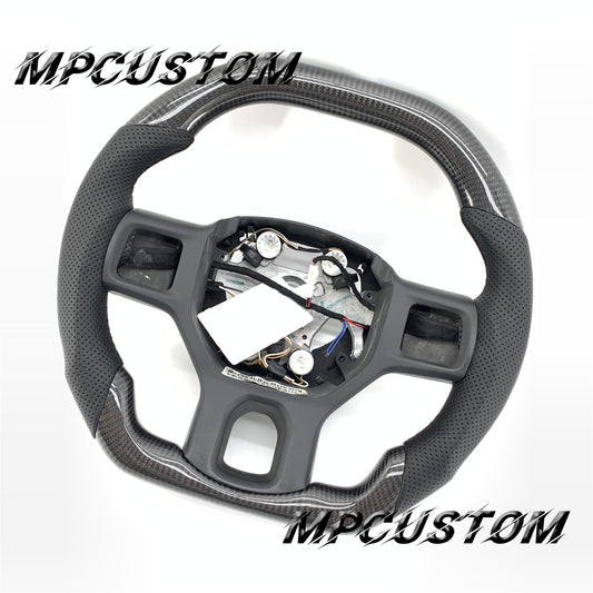 Mpcustom for Dodge RAM carbon fiber steering wheel flat bottom