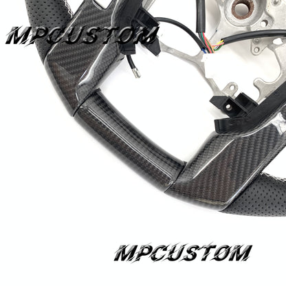 Mpcustom for Toyota Tundra 2014-2020 carbon fiber steering wheel white stitching